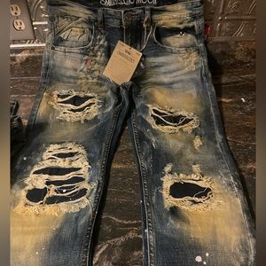 Distressed jeans